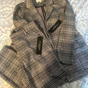 Liverpool Gray Plaid Men's Suit